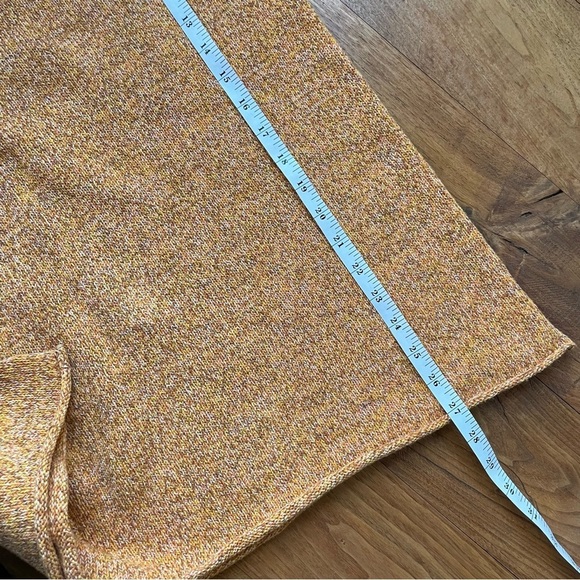 Flax Heathered Cotton Long Sleeve Boxy Tunic Sweater in Marigold Orange - Picture 9 of 9